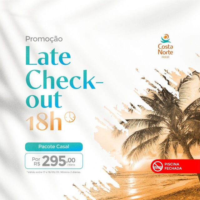 🏨✨ Aproveite a cortesia e fique mais tempo no paraíso! ⏳🌊

No Hotel Costa Norte, queremos que sua experiência seja ainda mais relaxante! Para este fim de semana (17 a 18/05/25), estamos dando como cortesia o late check-out até as 18h, para você curtir cada momento sem pressa.

Durma um pouco mais, aproveite o hotel, relaxe na praia e sinta-se em casa! 🏝️🧡

Garanta sua reserva agora mesmo pelo WhatsApp! 📲 (12) 98800-1610

🌐 Visite nosso site na Bio
@hotelcostanorte

#HotelCostaNorte #LateCheckOut #MaisTempoNoParaíso #RelaxamentoTotal